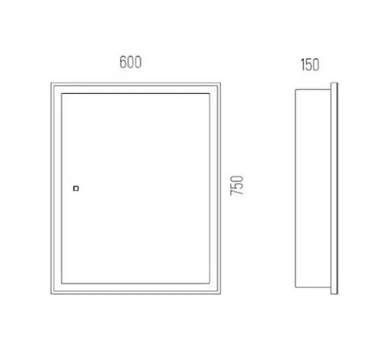 Зеркало-шкаф Corozo LED Толедо 60/С универсальное, белое SD-00001392