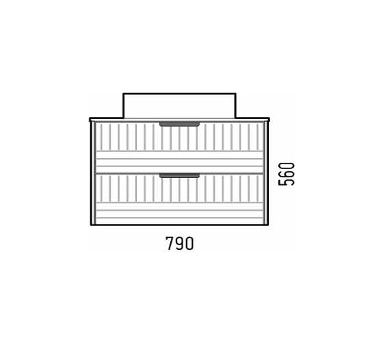 Тумба Corozo Инди 80, дуб канзас/графит, Сомо 80/Стандарт 80/Олимпия 56 SD-00001361