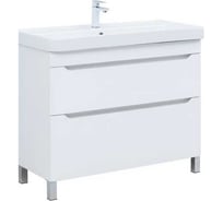 Тумба Logan TWIN 100 напольная, белый сатин (разобранная) (351377) 00351377