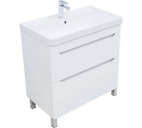 Тумба Logan TWIN 80 напольная, белый сатин (разобранная) (351375) 00351375