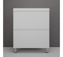Тумба напольная Style Line Манхэттен 70 ЭМАЛЬ под ASTI 70 2 ящика PLUS белый матовый ЛС-00002374