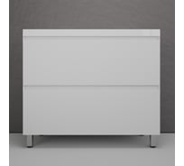 Тумба напольная Манхэттен 100 ЭМАЛЬ под ASTI 100 2 ящика PLUS белый матовый, Style Line ЛС-00002368