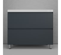 Тумба напольная Манхэттен 100 ЭМАЛЬ под ASTI 100 2 ящика PLUS графит, Style Line ЛС-00002369