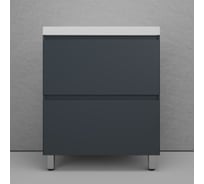 Тумба напольная Манхэттен 70 ЭМАЛЬ под ASTI 70 2 ящика PLUS графит, Style Line ЛС-00002375