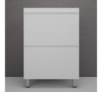 Тумба напольная Манхэттен 60 ЭМАЛЬ под ASTI 60 2 ящика PLUS белый матовый, Style Line ЛС-00002377