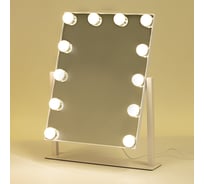 Зеркало с подсветкой BRABIX  12 LED-ламп, 3 режима свечения, 29x38см, 220V 609336