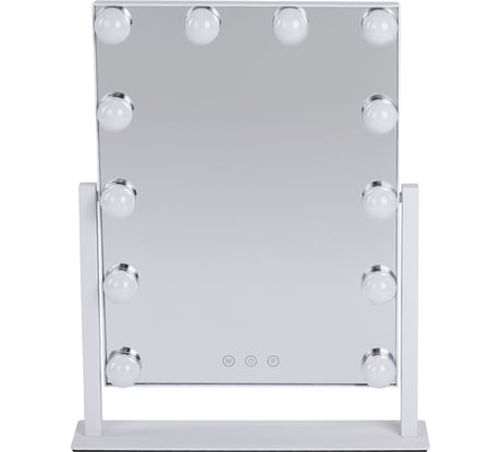 Зеркало с подсветкой BRABIX  12 LED-ламп, 3 режима свечения, 29x38см, 220V 609336