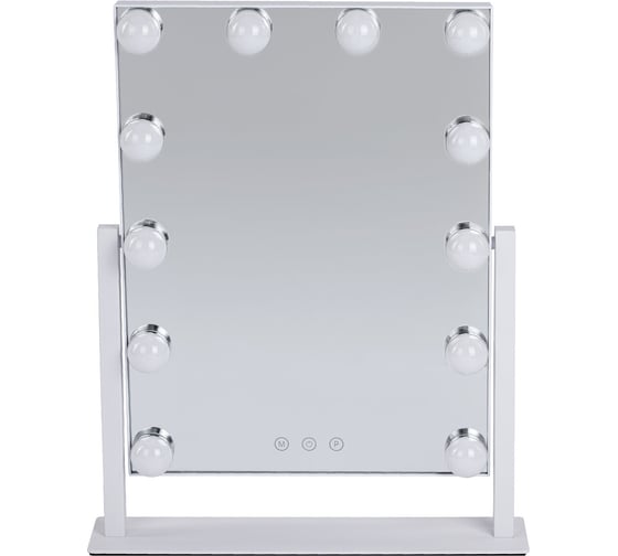 Зеркало с подсветкой BRABIX  12 LED-ламп, 3 режима свечения, 29x38см, 220V 609336