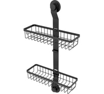 Двухъярусная прямая полка Milardo проволока стальная, черный матовый, Easy EAS0WS2M44