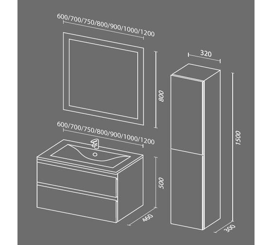Тумба SANVIT Авеню-2 100 белый глянец kavenu2100w