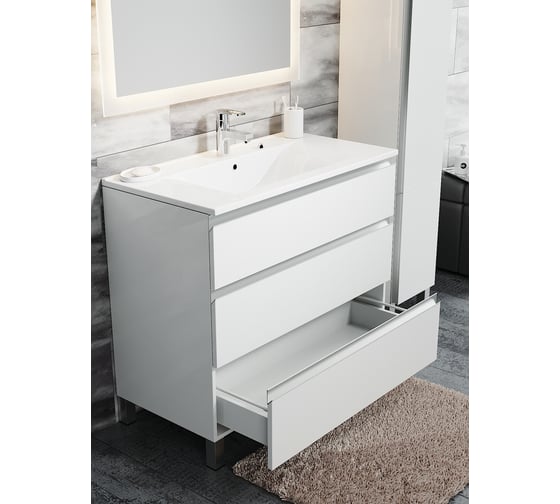 Тумба SANVIT Авеню-3 90 белый глянец kavenu3090w