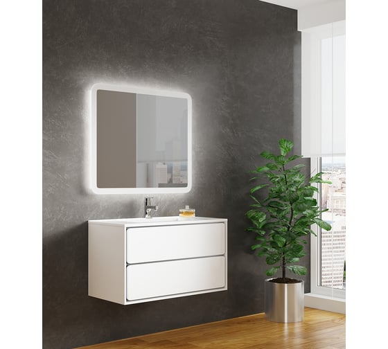 Тумба SANVIT Бруно -2-100 белый глянец kbruno2100w