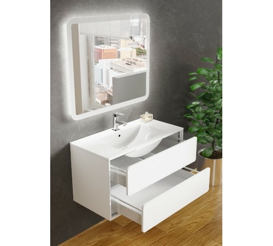 Тумба SANVIT Бруно -2-100 белый глянец kbruno2100w