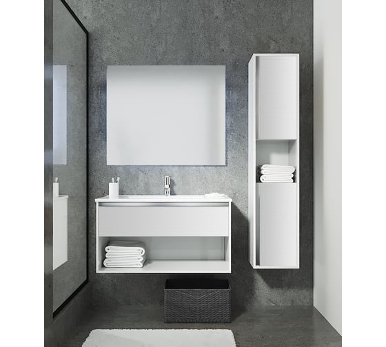 Подвесная тумба SANVIT КОНТУР - 90 белый глянец kkont090w 1