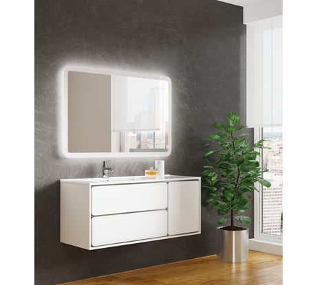Тумба SANVIT Бруно -2-120 L белый глянец kbruno2120Lw