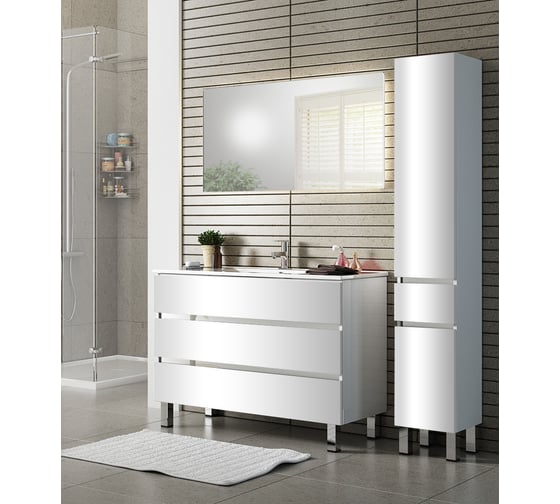 Напольная тумба SANVIT КУБЭ - 80 - 3 белый глянец kkube3080w