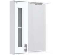 Шкаф-зеркало Onika Кристалл 58 белый, левый, с подсветкой 205817