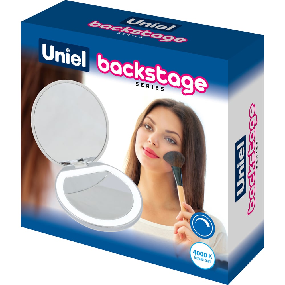 Карманное зеркало с подсветкой Uniel DIM/RECH WHITE ULK-F72 UL-00007898 ...