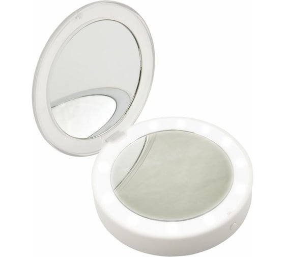 Карманное зеркало с подсветкой Uniel 2AAA WHITE ULK-F70 UL-00007510