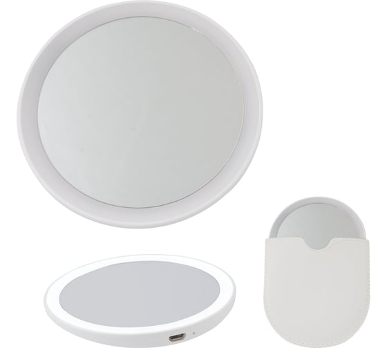Карманное зеркало с подсветкой Uniel SW/DIM/RECH WHITE ULK-F73 UL-00007899