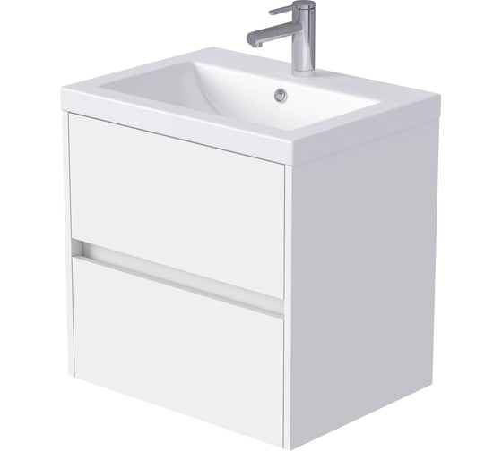 Тумба 1Marka Veil 60П (590x560x450) 2я белая аляска Ц0000036582 1