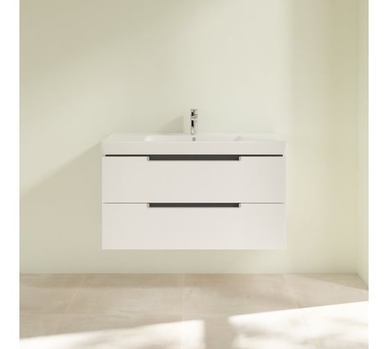 Тумба под раковину Villeroy & Boch Subway 2.0 шгв 987x449x420 цвет-белый глянцевый A69010DH
