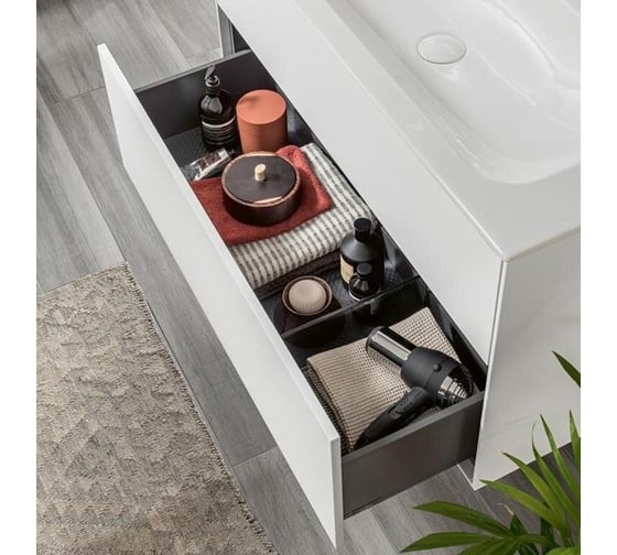 Тумба под раковину Villeroy & Boch Finion шгв 796x498x591 цвет-белый глянцевый F01000GF