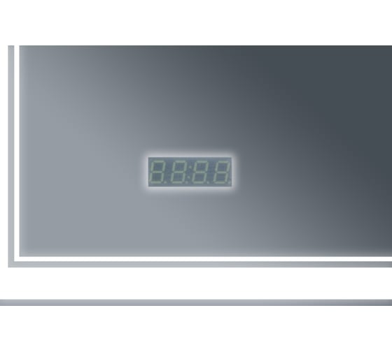 Зеркало Бриклаер Эстель 2 100, с подсветкой LED, на взмах руки, часы 4627125414312