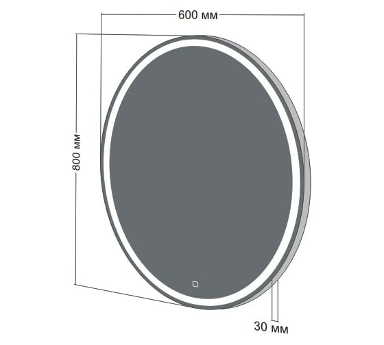 Зеркало Бриклаер Эстель 3 60, с подсветкой LED, сенсор на зеркале 4627125414350