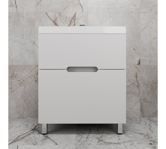 Тумба напольная Style Line Матис 70 под ASTI 70 2 ящика, Белый матовый, эмаль, ЛС-00002442 1