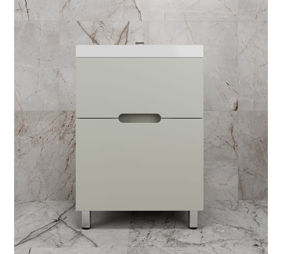 Тумба напольная Style Line Матис 60 под ASTI 60 2 ящика, ОЛИВА, эмаль ЛС-00002432 1