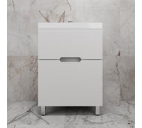 Тумба напольная Style Line Матис 60 под ASTI 60 2 ящика, Белый матовый, эмаль ЛС-00002441