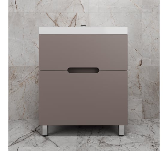 Тумба напольная Style Line Матис 70 под ASTI 70 2 ящика, ТАУП ТЁМНЫЙ, эмаль ЛС-00002436 1