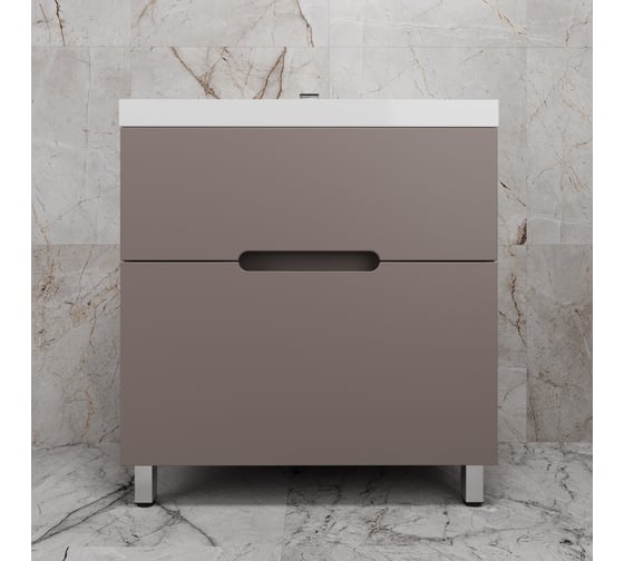 Тумба напольная Style Line Матис 80 под ASTI 80 2 ящика, ТАУП ТЁМНЫЙ, эмаль ЛС-00002439 1