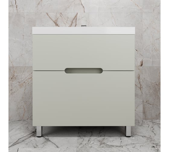 Тумба напольная Style Line Матис 80 под ASTI 80 2 ящика, ОЛИВА, эмаль ЛС-00002438 1