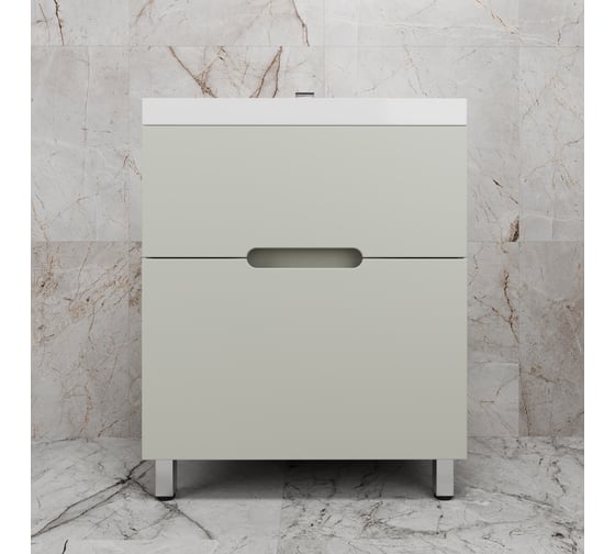 Тумба напольная Style Line Матис 70 под ASTI 70 2 ящика, ОЛИВА, эмаль ЛС-00002435 1