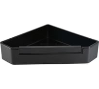 Угловая полка для душа AQUATEK AQ4976MB со стеклоочистителем, матовый черный 00000141877