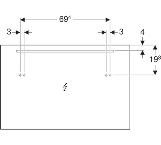 Зеркало с подсветкой Geberit Option 500.584.00.1
