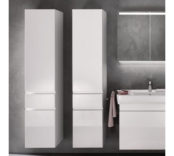 Высокий шкафчик Geberit Renova Plan 39х180х36, белый глянец 869000000
