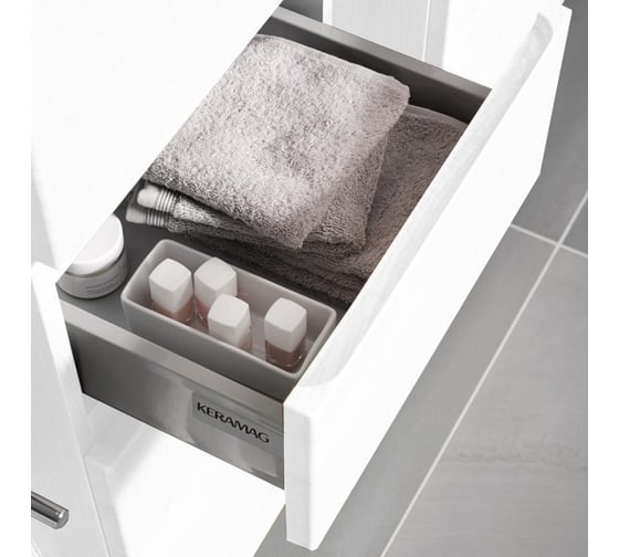 Высокий шкафчик Geberit Renova Plan 39х180х36, белый глянец 869000000