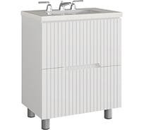 Тумба под умывальник SANTRADE НР 80 см АСТИ, 2 ящика (БЕЛАЯ), в разборе (умывальник COMO-80) 0775