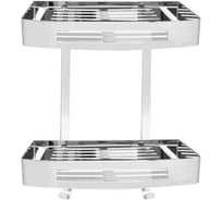 Полочка Brimix литая, прямоугольная, двойная, из нержавеющей стали 5656