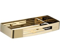 Полочка Brimix литая, прямоугольная, одинарная, из нержавеющей стали, золото 5655-G