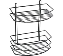Овальная полка FIXSEN двухэтажная, черная FX-720B-2