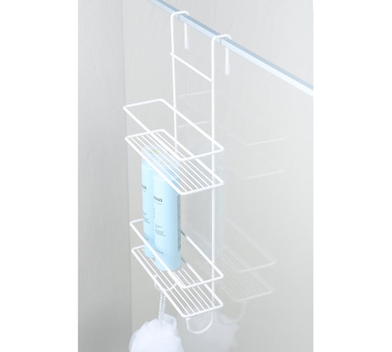 Полка для душевой кабины FIXSEN двухэтажная, белая FX-740W-2