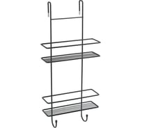 Полка для душевой кабины FIXSEN двухэтажная, черная FX-740B-2