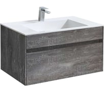 База под раковину VINCEA Chiara 800 подвесная, 1 выкатной ящик soft-close, G.Stone. VMC-2C800GS