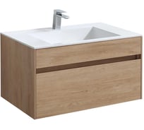 База под раковину VINCEA Chiara 800 подвесная, 1 выкатной ящик soft-close, N.Oak. VMC-2C800NO