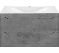 База под раковину VINCEA Fine 800 подвесная, 2 выкатных ящика soft close, Beton. VMC-2F800BT