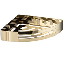 Полочка BRIMIX литая, угловая, одинарная, из нержавеющей стали, цвет золото 5657-G